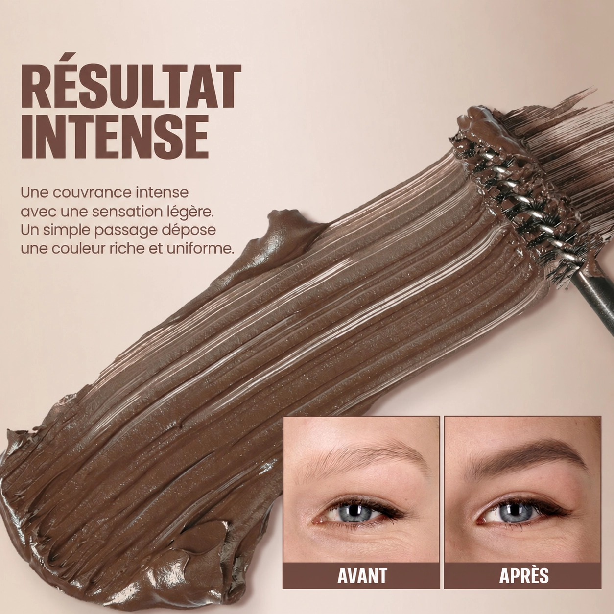 Browlast mascara sourcils avant apr&egrave;s